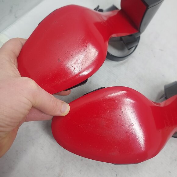 CHRISTIAN LOUBOUTIN Miss Sabina Black Ankle Strap Block Heel Sandal - Picture 7 of 11